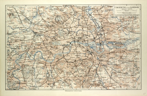 OLD MAP OF LONDON