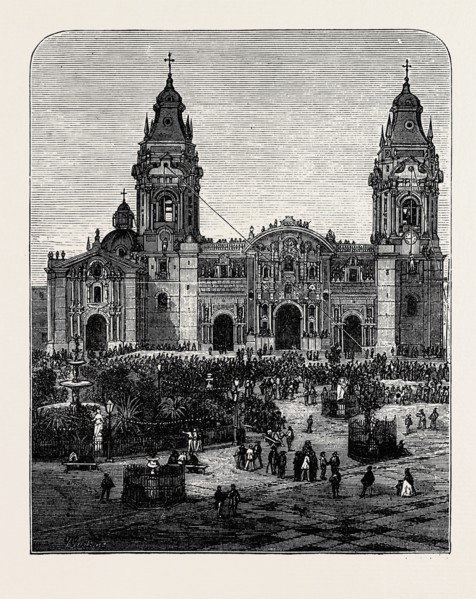 THE REVOLUTION IN PERU: HANGING THE BODIES OF THE BROTHERS GUTIERREZ UPON LIMA CATHEDRAL
