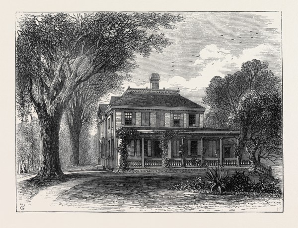 THE POET LONGFELLOW'S HOUSE IN MASSACHUSETTS, U.S.A.