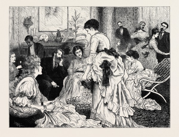 THE PRESIDENTIAL ELECTION IN AMERICA, FOLDING BALLOTS: A SCENE IN A NEW YORK POLITICIAN'S HOUSE