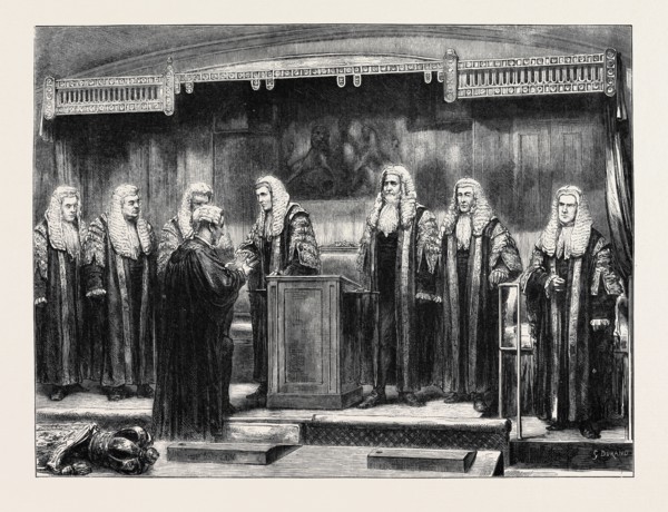 SWEARING-IN THE NEW LORD CHANCELLOR AT WESTMINSTER HALL, LONDON