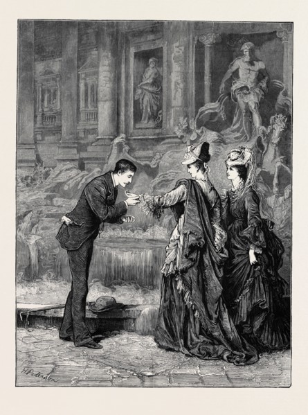 A SIP AT THE FOUNTAIN OF TREVI, ROME