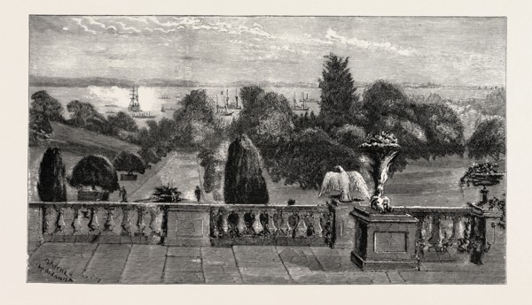 THE VISIT OF THE FRENCH FLEET: THE "MARENGO" SALUTING H.M. THE QUEEN OFF OSBORNE