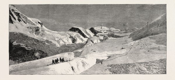 THE FATAL ACCIDENT ON MONT BLANC: DESCENT OF A GUIDE INTO THE CREVASSE 105 FEET DEEP IN SEARCH OF