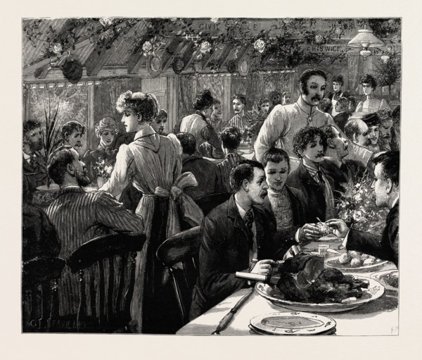 THE CYCLISTS' SUNDAY DINNER AT RIPLEY: THE CLUBS AT DINNER
