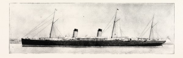 THE S.S. "TEUTONIC" WHICH HAS MADE THE FASTEST PASSAGES ON RECORD, WESTWARDS AND EASTWARDS, ACROSS