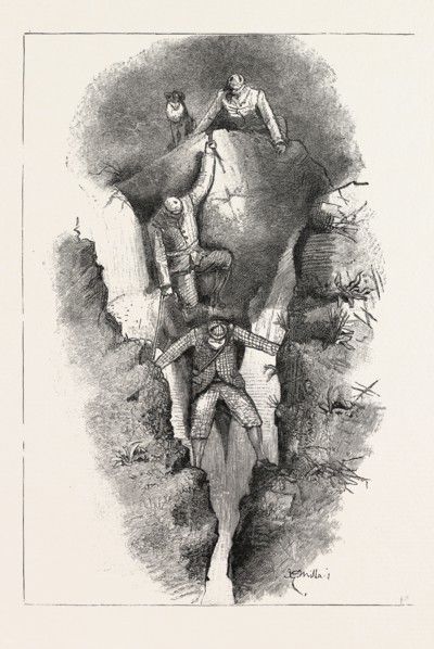 DEER STALKING IN THE FOREST OF THE BLACK MOUNT, ARGYLLSHIRE: A ROUGH CORNER, THE STALK DOWN THE