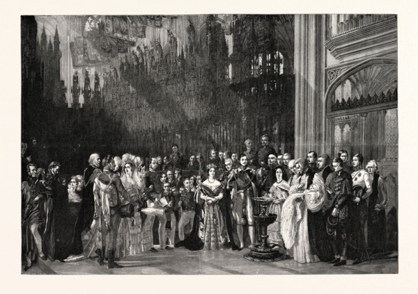 THE CHRISTENING OF H.R.H. THE PRINCE OF WALES IN ST. GEORGE'S CHAPEL, WINDSOR CASTLE, JANUARY 25,
