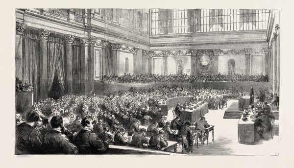 MEETING OF THE DELEGATES TO THE PEACE CONGRESS AT ROME, ITALY