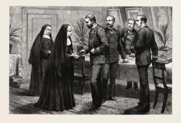 WITH THE MEDITERRANEAN SQUADRON: A VISIT OF THE SISTERS OF THE POOR TO A MAN OF WAR