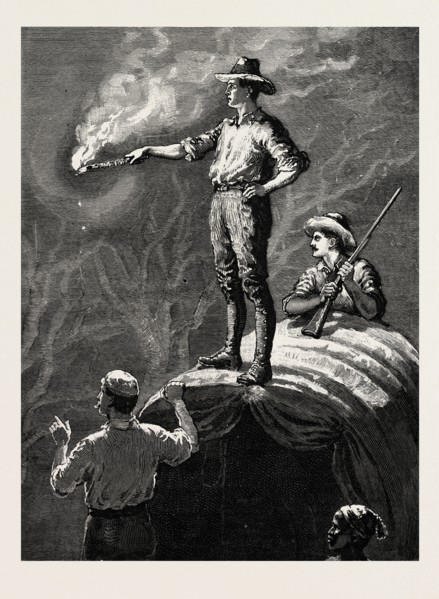 LORD RANDOLPH CHURCHILL IN SOUTH AFRICA, SIGNALLING FOR LOST FRIENDS IN THE BUSH