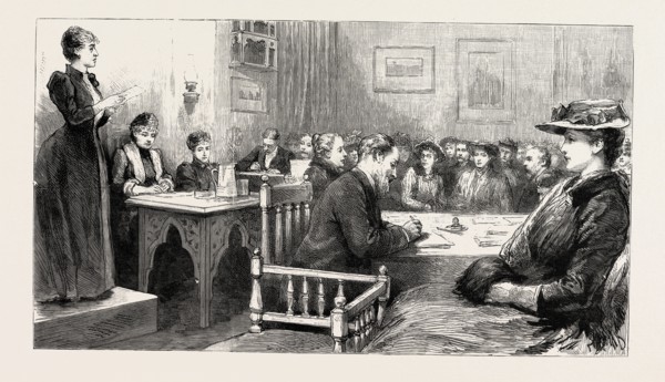 CONFERENCE OF THE WOMEN'S FRANCHISE LEAGUE IN RUSSELL SQUARE, LONDON