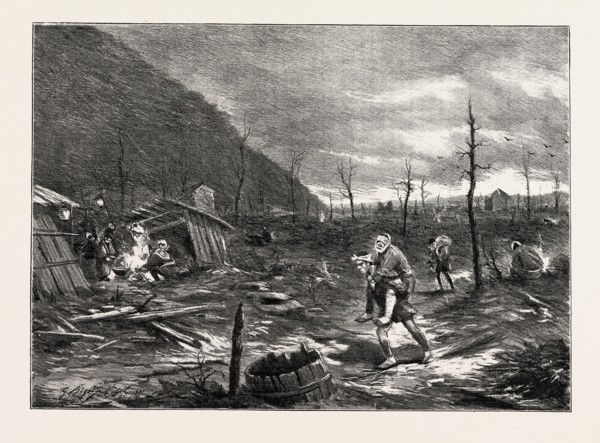 THE GREAT EARTHQUAKE IN JAPAN, THE SCENE OF THE DISASTER: PART OF THE TOWN OF GIFU, BURNED DOWN