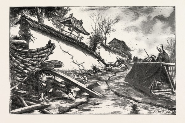 THE GREAT EARTHQUAKE IN JAPAN, VIEWS AT THE SCENES OF THE DISASTER: MOTHER AND CHILD, KILLED BY THE