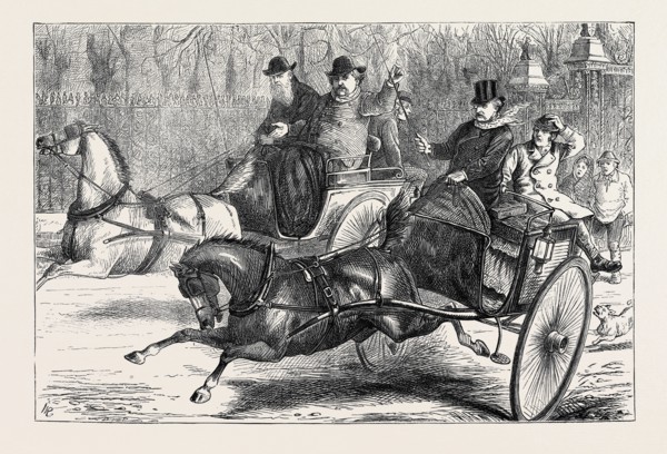 NEWSPAPER CORRESPONDENTS RACING FROM SANDRINGHAM