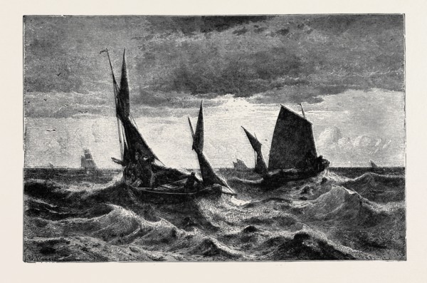 HERRING FISHING IN THE CHANNEL, FROM THE PAINTING BY THEODORE WEBER