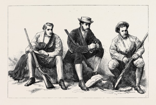 THE SEARCH FOR DR. LIVINGSTONE: (FROM LEFT TO RIGHT) W.O. LIVINGSTONE, ESQ.; LIEUTENANT L.S.
