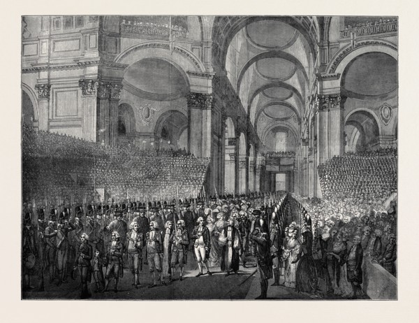 APRIL 23, 1789: KING GEORGE III. VISITING ST. PAUL'S AFTER HIS RECOVERY