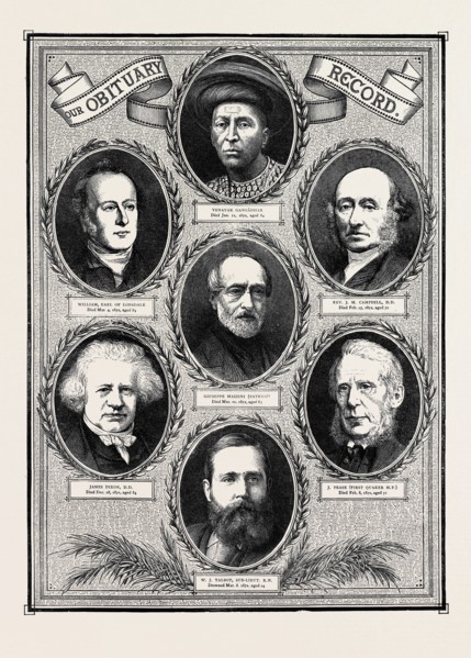 OBITUARY RECORD: VENAYAK GANGÃ‚DHAR, Died January 11, 1872, aged 64; GIUSEPPE MAZZINI (PATRIOT),