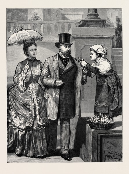 ROME: THE PRINCE AND PRINCESS OF WALES AND THE IMPORTUNATE FLOWER GIRL