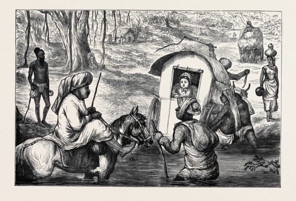 INDIAN SKETCHES, CROSSING A NULLAH