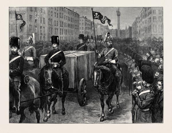 THE FUNERAL OF LORD MAYO: THE PROCESSION PASSING OVER CARLISLE BRIDGE