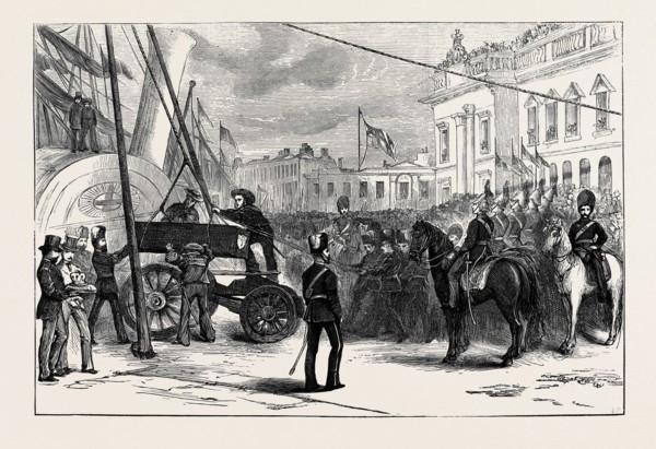 THE FUNERAL OF LORD MAYO: THE LANDING FROM THE "ENCHANTRESS "