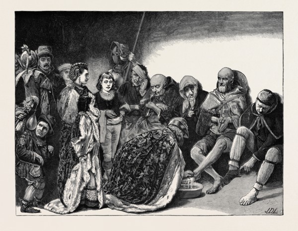 ROYAL HUMILITY: WASHING BEGGARS' FEET ON MAUNDY THURSDAY