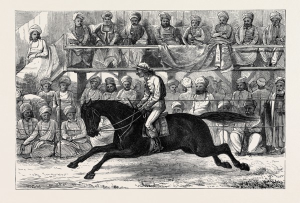 SKETCHES FROM INDIA: THE PRELIMINARY CANTER AT AN UP-COUNTRY RACE MEETING