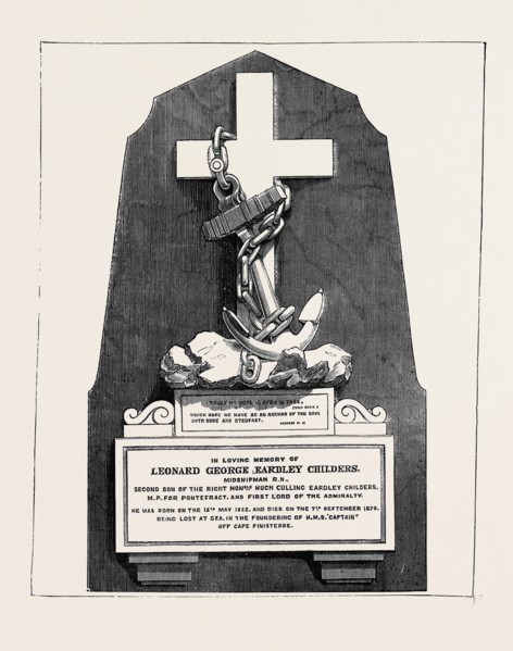 MEMORIAL TO MR. L.G.E. CHILDERS, LOST ON BOARD H.M.S. "CAPTAIN"