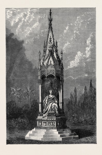 STATUE OF HER MAJESTY IN THE VICTORIA GARDENS, BOMBAY, PRESENTED BY THE GUICOWAR OF BARODA