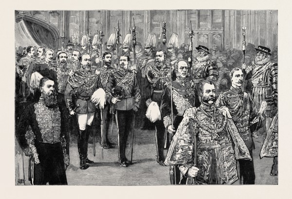 THE WEDDING PROCESSION IN ST. GEORGE'S CHAPEL: THE THIRD PROCESSION, THE BRIDEGROOM AND HIS