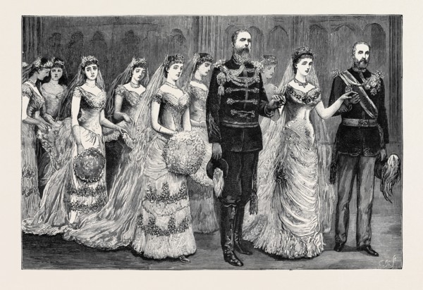 THE WEDDING PROCESSION IN ST. GEORGE'S CHAPEL: THE FOURTH PROCESSION, THE BRIDE AND HER SUPPORTERS