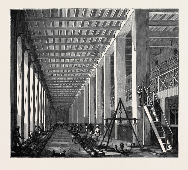 THE INDO-CHINESE OPIUM TRADE, AT AN OPIUM FACTORY AT PATNA: THE EXAMINING HALL