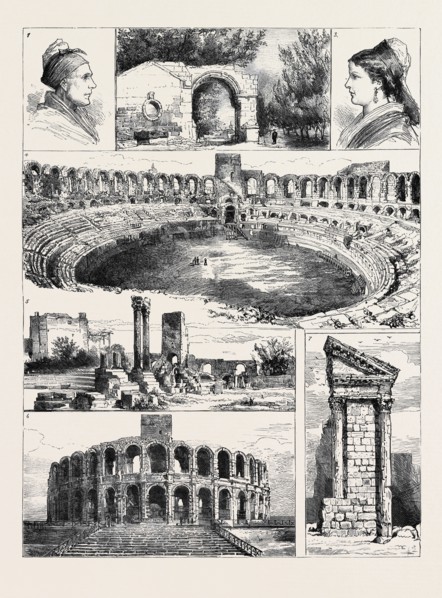 A DAY AT ARLES: 1. An Old Woman; 2. Entrance to the Roman Cemetery; 3. A Young Girl; 4. Interior of