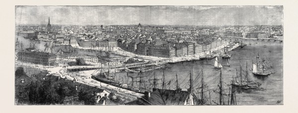 THE ROYAL SILVER WEDDING AT STOCKHOLM, VIEWS OF THE CITY: PANORAMIC VIEW OF THE CITY