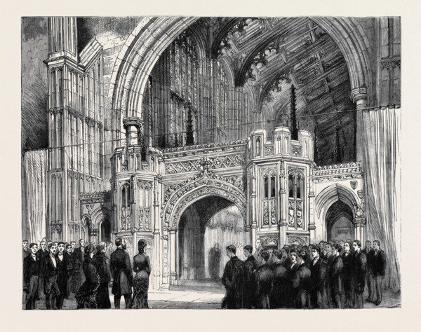 THE PRINCE OF WALES AT ETON COLLEGE: UNVEILING OF THE MEMORIAL ORGAN-SCREEN TO THE OLD ETONIANS WHO