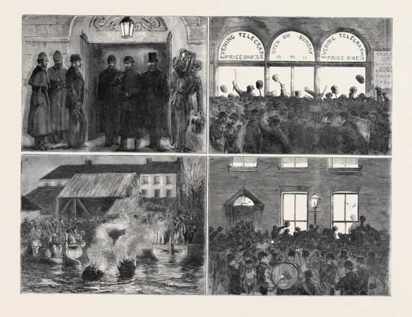 THE RELEASE OF THE "SUSPECTS": POPULAR REJOICINGS IN DUBLIN: 1. Messrs. Parnell, Dillon, and