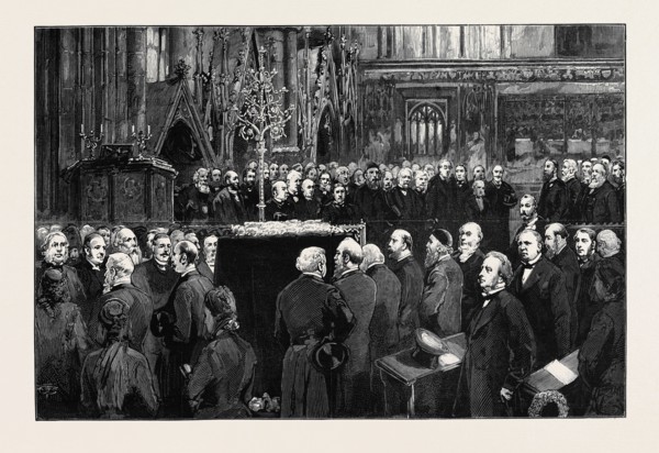 FUNERAL OF THE LATE CHARLES ROBERT DARWIN IN WESTMINSTER ABBEY, LONDON