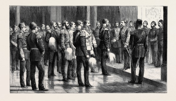 CONSTANTINOPLE, PRESENTATION OF THE ORDER OF THE BLACK EAGLE TO THE SULTAN BY THE SPECIAL GERMAN