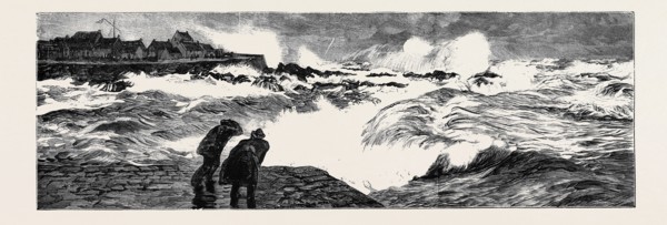 POURING OIL ON THE TROUBLED WATERS AT PETERHEAD, MARCH 1, 1882: CONDITION OF THE SEA BEFORE