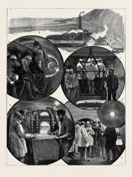 A VISIT TO THE CHANNEL TUNNEL: 1. View of the Surface Works at the Foot of Shakespeare's Cliff; 2.