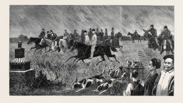 THE YOUNG PRINCES ON THEIR CRUISE, SHANGHAI: A DRAG-HUNT IN THE RAIN: THE START