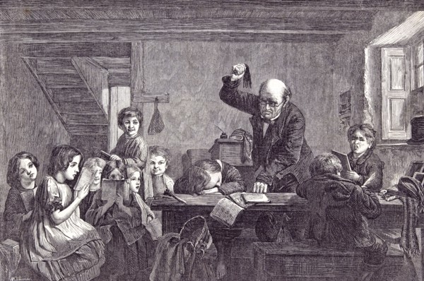 Caught napping by A.H. Burr; wake up; sleeping; reading; books; fear; fun; window; table; ink;