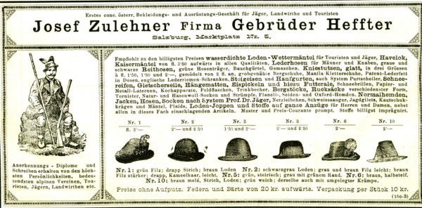 Hunting Hats, Austria 1891