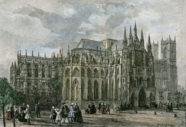 London, Westminster Abbey, 19th century, church street