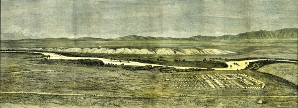 Afganistan, near Tirpul, 1885, the camp of the Afghan boundary commission near Tirpul, in the