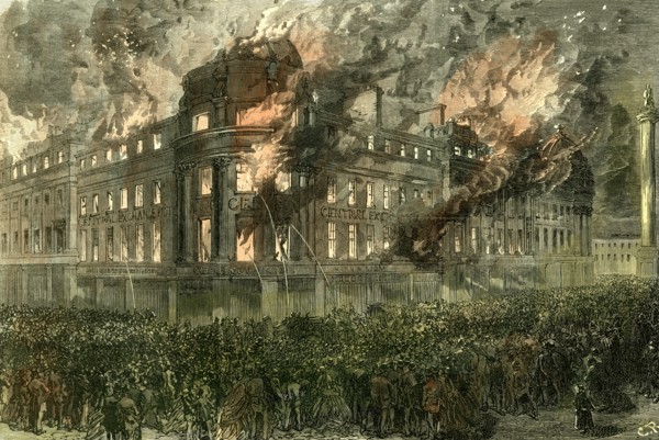 Newcastle On Tyne, U.K., 1867, great fire in the central exchange buildings