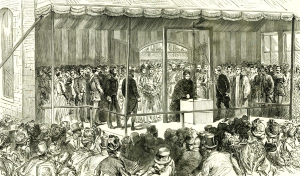 The People's Palace, London, U.K., 1887, Her Majesty laying the first stone of the technical