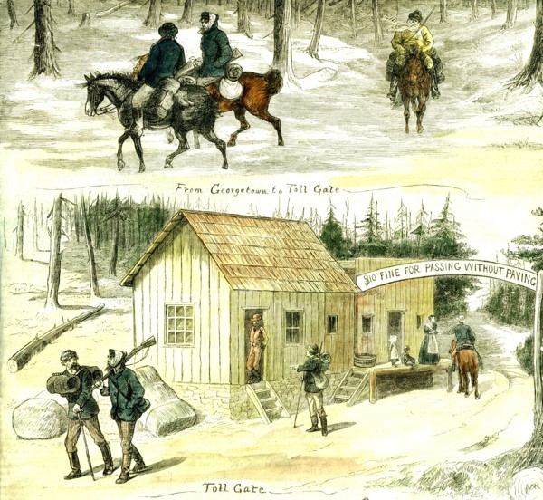 Colorado, United States of America, 1881, Rough Travelling. From Georgetown to Toll Gate. 10 dollar